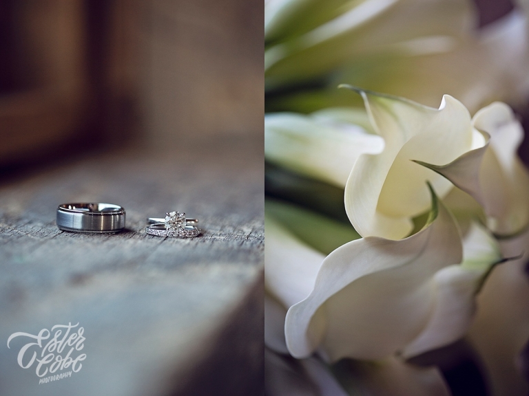 Spring Lily Bouquet \\ Wedding Rings  | Barn Wedding