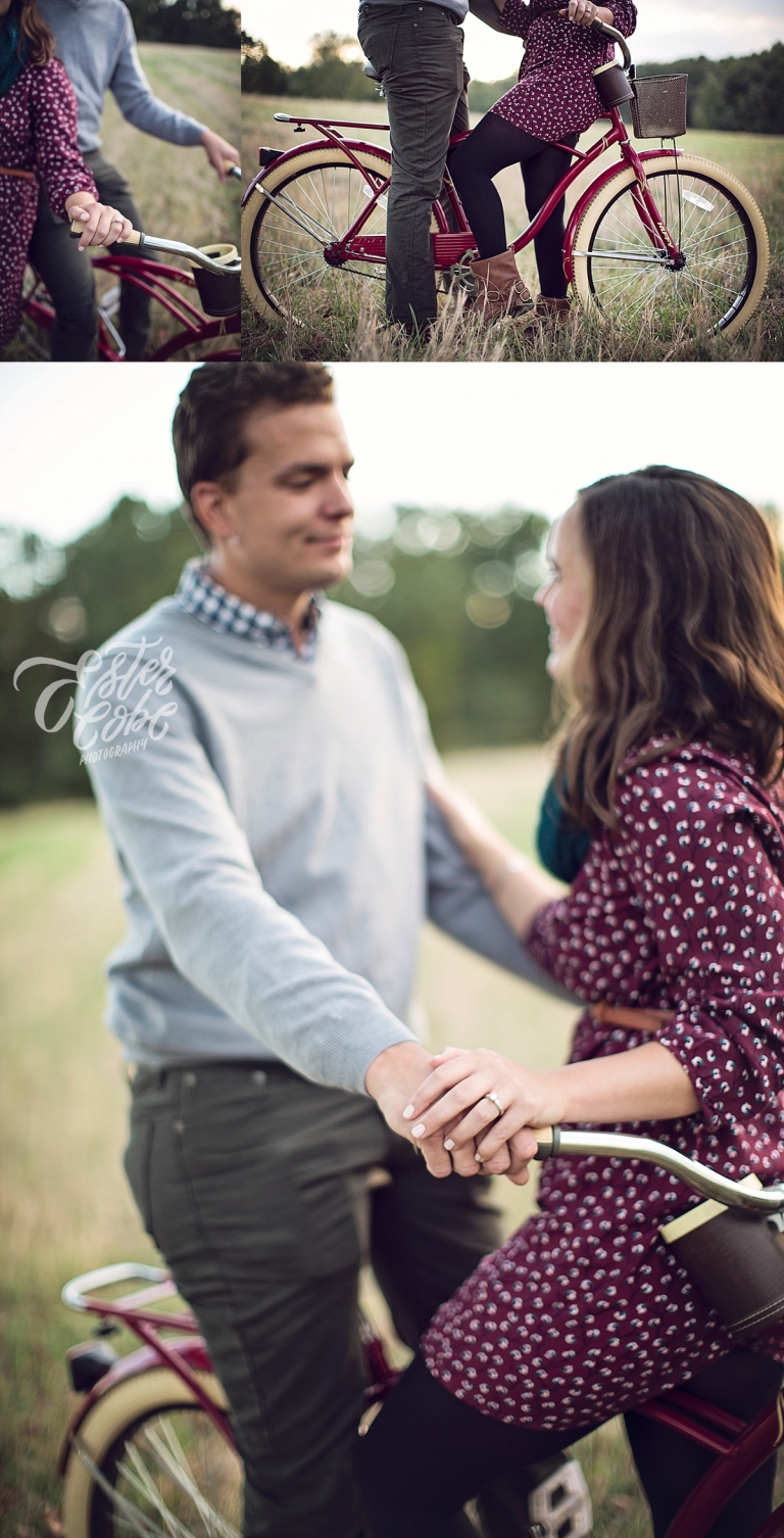 Fall Engagement Shoot Vintage Bike