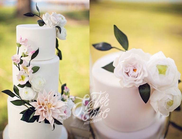 hand made sugar flower cake