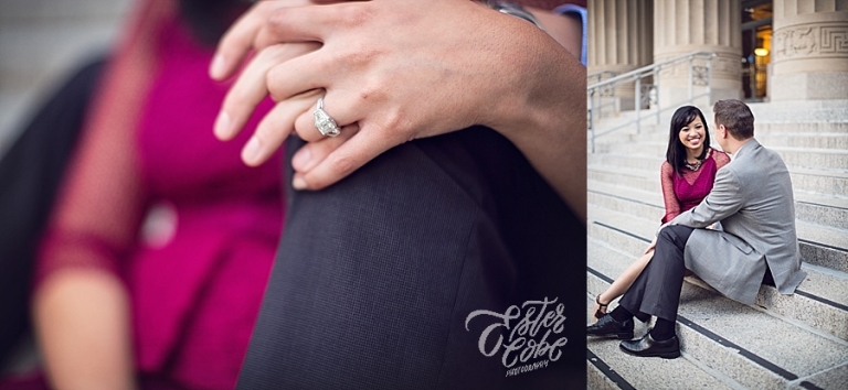 square cut engagement ring