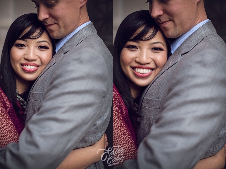 Posing Hugs Engagement Session