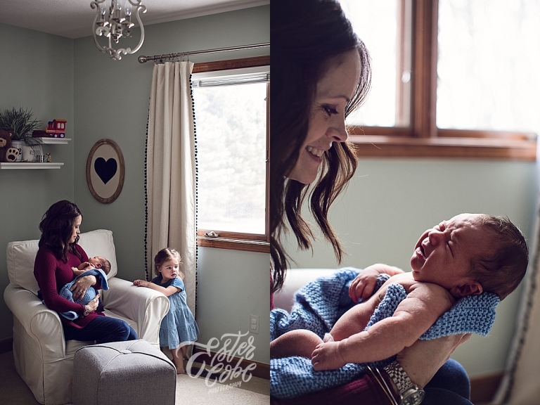 In the Nursery Newborn in Home Photography
