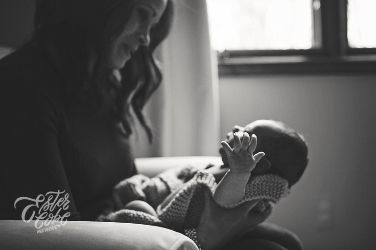 Baby Hands Newborn in Home Photography