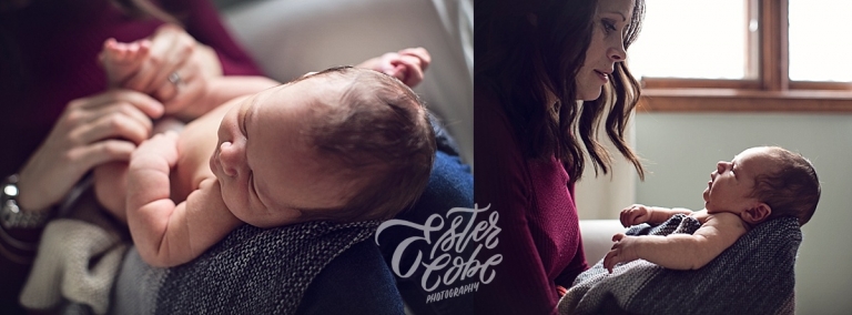 Mother and Child Newborn in Home Photography