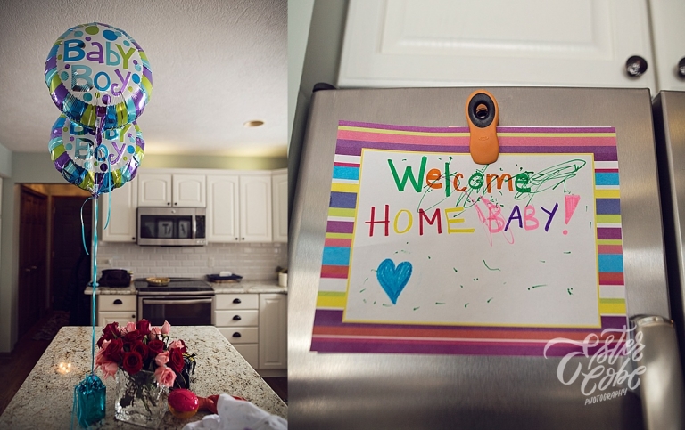 Welcome Home Newborn in Home Photography