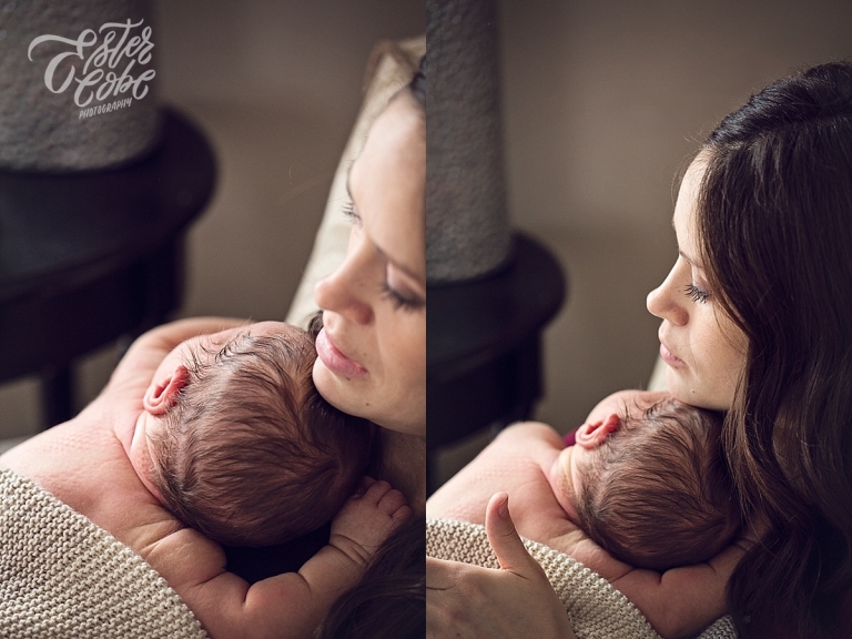 Mother and Child Newborn in Home Photography