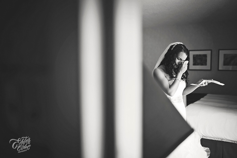 Emotional letter to bride