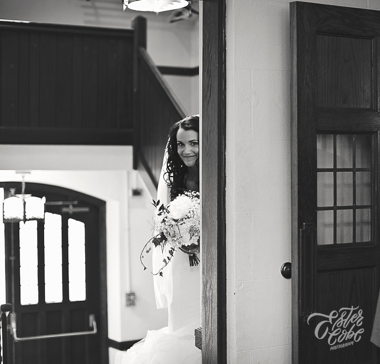 The moment before she sees groom