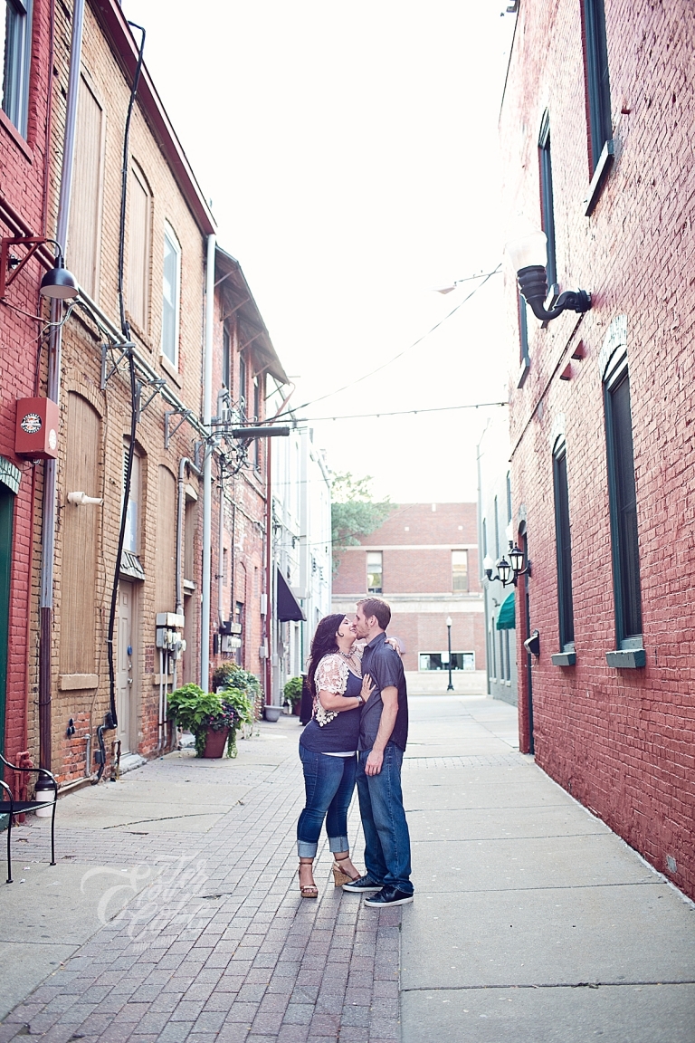 Downtown Howell Michigan Engagement Photo