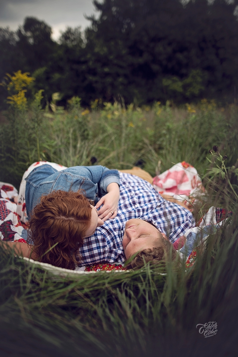 Snuggling in Field