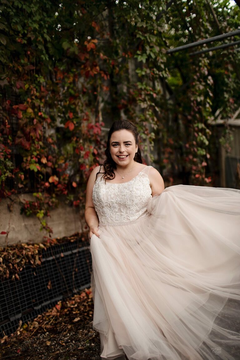 Fall Bride, Detroit Wedding, Greenhouse celebration