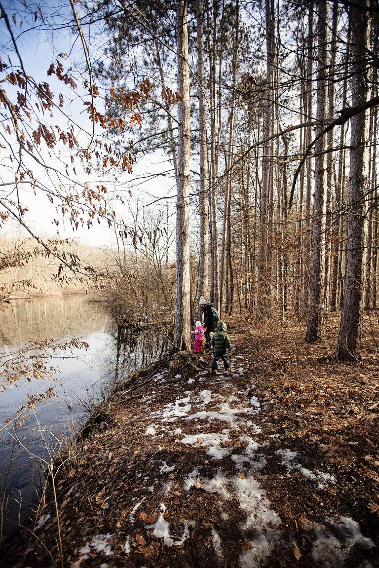 Documenting a family hike in Michigan