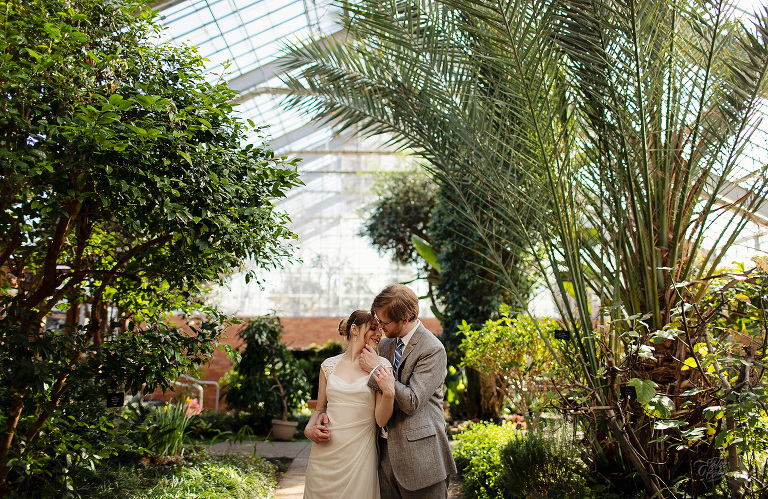 Botanical Garden Engagement Session in February 