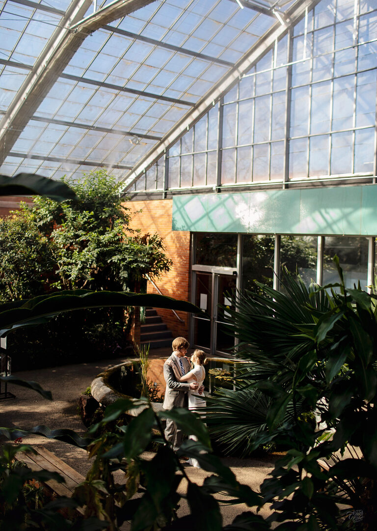 Michigan Greenhouse Wedding University of Michigan Matthaei Botanical Gardens 
