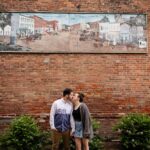Spring Engagement in Dexter Michigan, 2020 Wedding in Ann Arbor, Engagement session in historic town