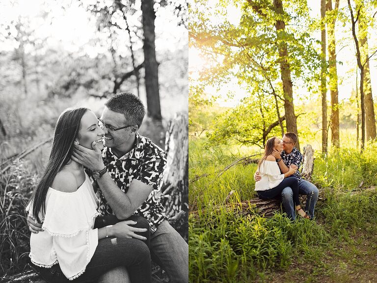 candid engagement session